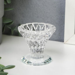 Цена за 2 шт. Стеклянный подсвечник на 1 свечу «Рюмка», 6×6×6 см