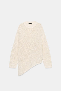 JERSEY OVERSIZE PUNTO BAJO ASIM?TRICO / crudo-blanco - Zara фото 8