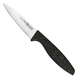 Нож кухонный для овощей Filo 9см из нержавеющей стали, ширина 1,5см, длина 20см, пластмассовая ручка с покрытием soft-touch, ПВХ чехол-повес, Regent (Китай)