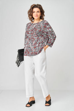 Джемпер Bliss 9402 белый, красный