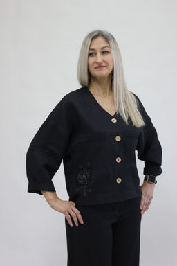 Жакет Лен 100% - Елецкие узоры фото 5