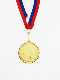 Медаль тематическая 199 "Футбол", зол, 5 см. С лентой