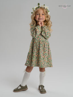 Платье Моана цветочки на хаки - Sovalina фото 16