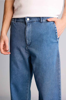 Yumu_ak Dokulu Wide Leg Jean Pantolon - Defacto фото 4