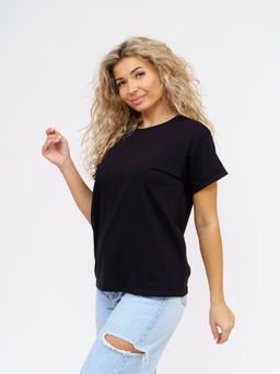 Футболка Хлопок 95%, лайкра 5% Классика аква - Ивассорти фото 74