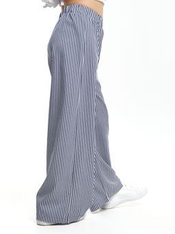 Брюки палаццо спортивные штаны для девочки UD 7949 синяя полоска - Mini maxi фото 9