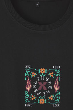 TRENDYOL MAN Siyah Oversize/Genis Kesim Bask?l? %100 Pamuk T-Shirt TMNSS25TS00067 - Trendyolmilla фото 13