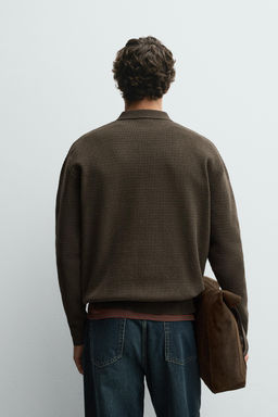 CHENILLE KNIT POLO SHIRT - Zara фото 3