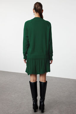 Zumrut Yesili Pileli Etekli Triko Alt-Ust Tak?m TWOAW23AU00184 - Trendyolmilla фото 5