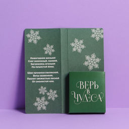 Цена за 5 шт. Открытка с местом для шоколадки Новый год: Время волшебства