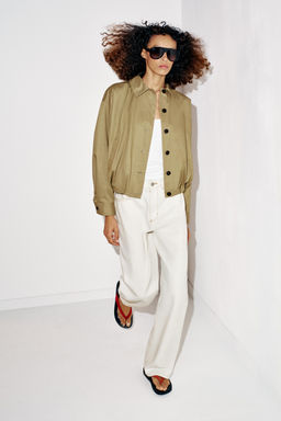 CHAQUETA GLOBO / Khaki - Zara фото 8