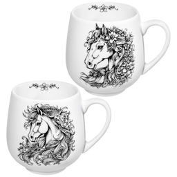Набор кружек 2 пр. 530 мл 13,5*10,5*10,7 см "Лошадки", фарфор