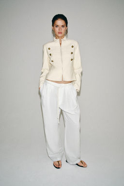 CHAQUETA ENTALLADA BOTONES ZW COLLECTION / Crudo - Zara фото 5