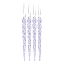 Набор новогодних украшений "Перламутровые сосульки" (4шт х 12,5см)