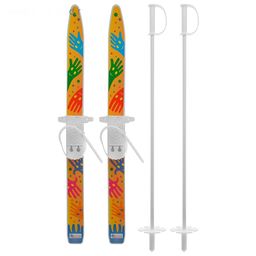 Мини-лыжи ЛЫЖИКИ-ПЫЖИКИ ( ручки), с палками, 75/75 см. (4559121)