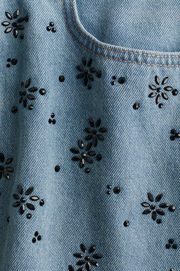 Minifalda denim con strass - H&m фото 7