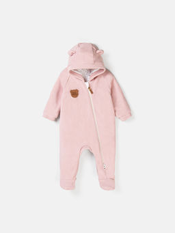 Комбинезон флисовый с закрытой ножкой Роза 0+