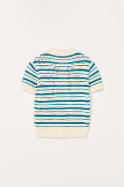 STRIPED KNIT POLO SHIRT LIMITED EDITION - Zara фото 5