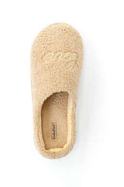 Тапочки домашние Indefini полиэстер бежевый  фото 4