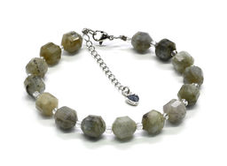 Браслет из лабрадора граненые 8*10мм, 20см
