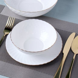 Столовый набор 13 предметов белый фактурный с золотом / WV13AT/75685(WHITE GOLD) /уп 4/ С / - Галеонтрейд фото 2