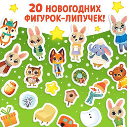 Книга с наклейками Адвент- календарь. Ждём Новый год с Зайчонком! - Буква-ленд фото 3