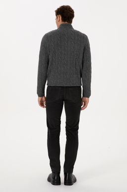 Erkek Gri Slim Fit Kanvas / Chino Pantolon - U.s. polo assn фото 4