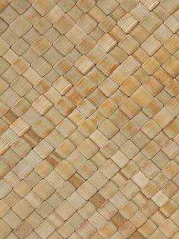 Сумка плетёная на молнии из пандана, 30×10×35 см, светло-коричневая