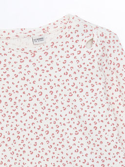 Bisiklet Yaka Bask?l? Uzun Kollu K?z ?ocuk Ti??rt - Waikiki фото 2