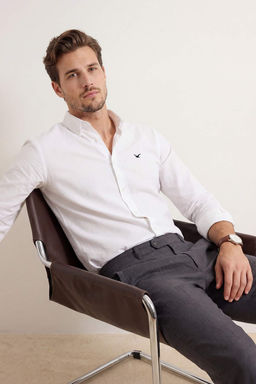 Рубашка Trendyolmilla Regular Fit белая хлопковая
