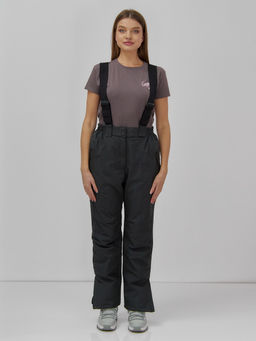 Брюки горнолыжные женские утепленные черного цвета 2111Ch