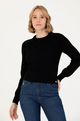 Женский черный свитер с круглым вырезом Неожиданная скидка в корзине - U.s. polo assn фото 10