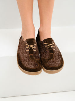 Босоногие туфли 188.natabr.Коричневый джангл+коричневая замша