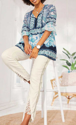 Туника и топ, голубо-синие - Linea tesini фото 5