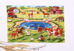 Набор для вышивания PANNA DE-7218 Утро на ферме 33.5 х 21.5 см