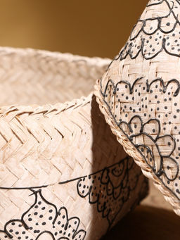 Корзинка плетёная «Бонтанг», 19×19×14 см, бамбук, светлая