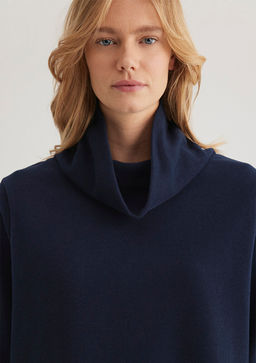 Bogazl? Kol Detayl? Lacivert Tisort - Mavi фото 7