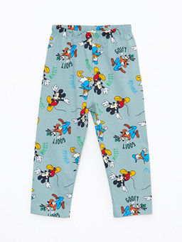 Polo Yaka Uzun Kollu Mickey Mouse Bask?l? Erkek Bebek Pijama Tak?m? - Waikiki фото 3