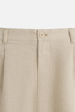 LINEN/VISCOSE OVERSIZE BERMUDA SHORTS - Zara фото 8