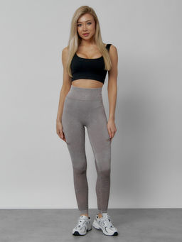 Легинсы для фитнеса женские серого цвета 1004Sr - Mtforce фото 21