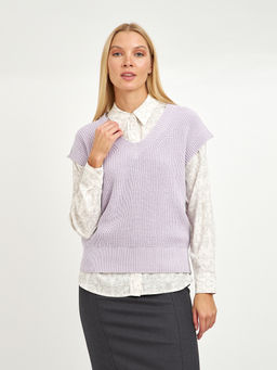 пуловер женский из хлопка без рукавов - Glenfield фото 3