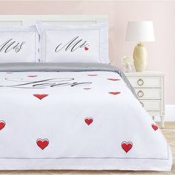 Постельное бельё Этель евро Mr&Mrs 200*215 см,240*215 см,50*70+4 см - 2 шт  фото 3