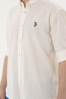 Мужская кремовая рубашка с длинным рукавом - U.s. polo assn фото 6