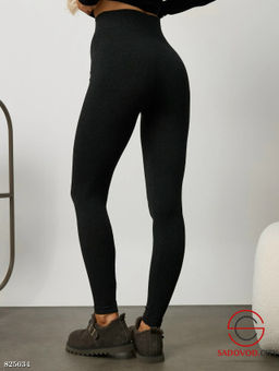 Лосины в рубчик из хлопка