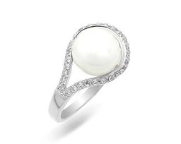 Кольцо из серебра жемчуг, К1541