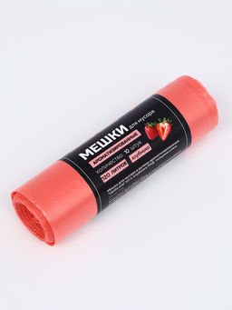 Мешки для мусора в рулоне ароматизированные "UpakLand" 120 л, клубника ПНД, толщ 20 мкм, 10 шт 11008