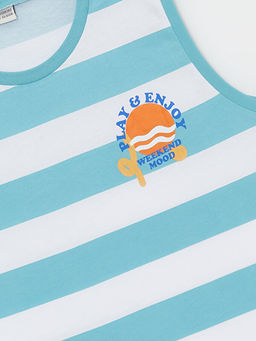 Bisiklet Yaka ?izgili Erkek ?ocuk Atlet - Waikiki фото 2