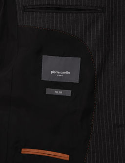 Antrasit Slim Fit %100 Ka_mir _izgili Tak_m Elbise