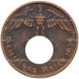 Монета 1 рейхспфенниг 1939 года B Германия