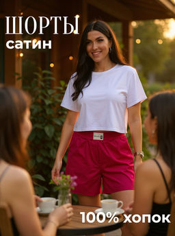 Шорты "Сати", сатин хлопок 97%